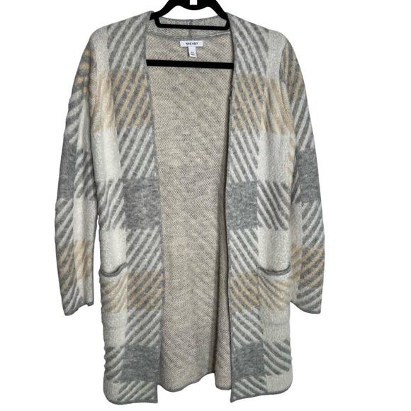 Nine West Women's Plaid Cardigan Pockets Size XS - Picture 2 of 7